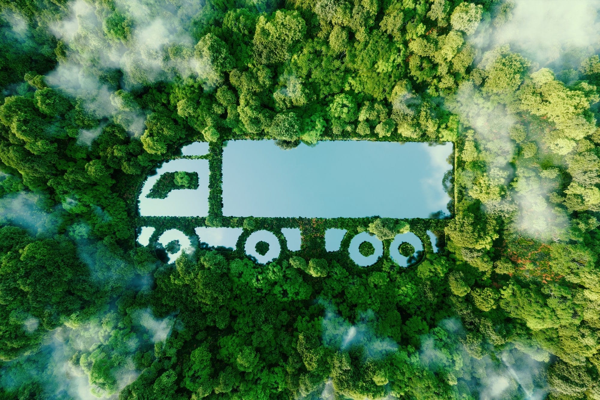 truck-shaped-lake-midst-pristine-nature-illustrating-concept-clean-greenhouse-free-transport-form-electric-hybrid-hydrogen-propulsion-3d-rendering